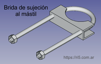 Brida de sujeccion de la Antena al mastil