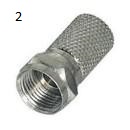 Conector de tipo eFe a rosca para cable coaxial